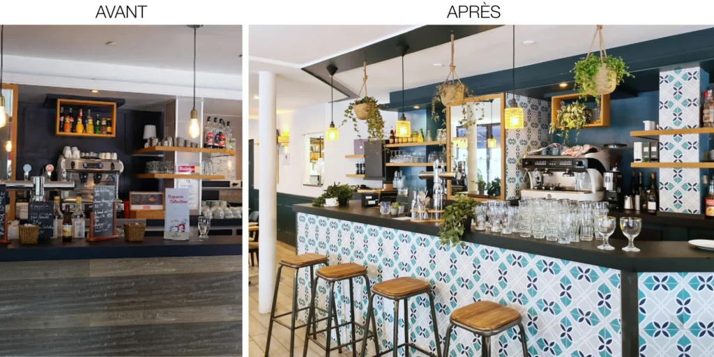 rénovation restaurant avant/après